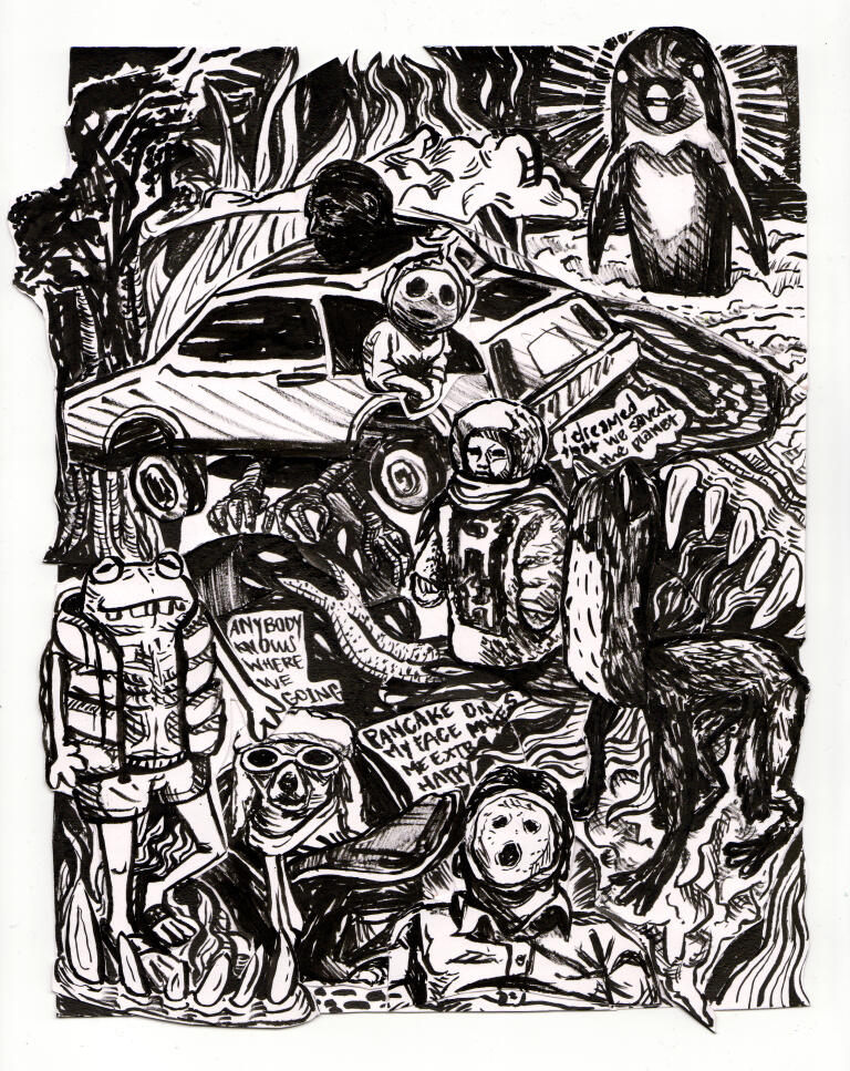 Anybody knows where we going? | ink on paper | 25 x 20 cm | €200